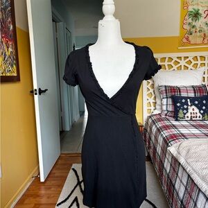 Elegant Black Wrap Dress